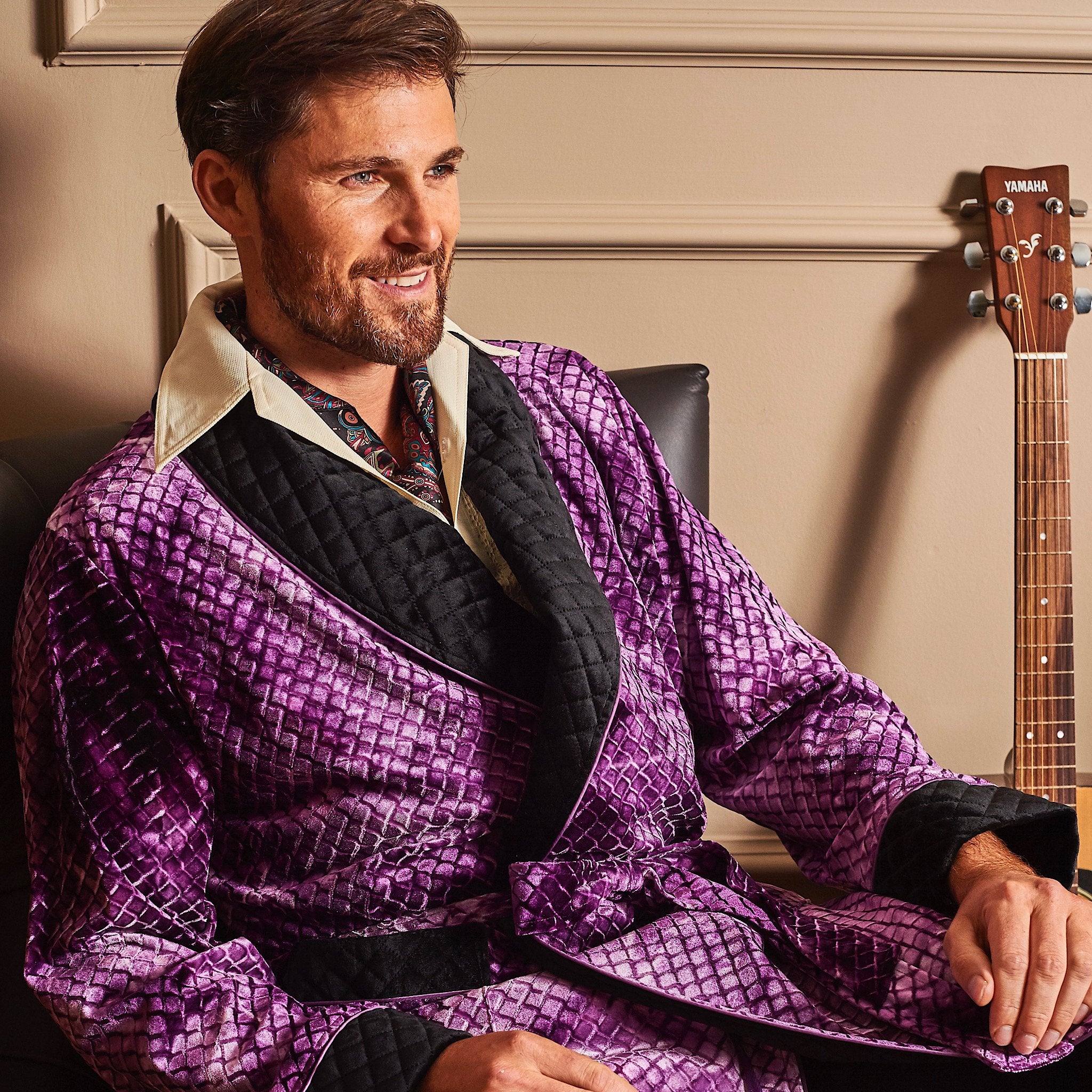Hefer Robe MR.HEFNER ROBE PURPLE β McHugh Lifestyle