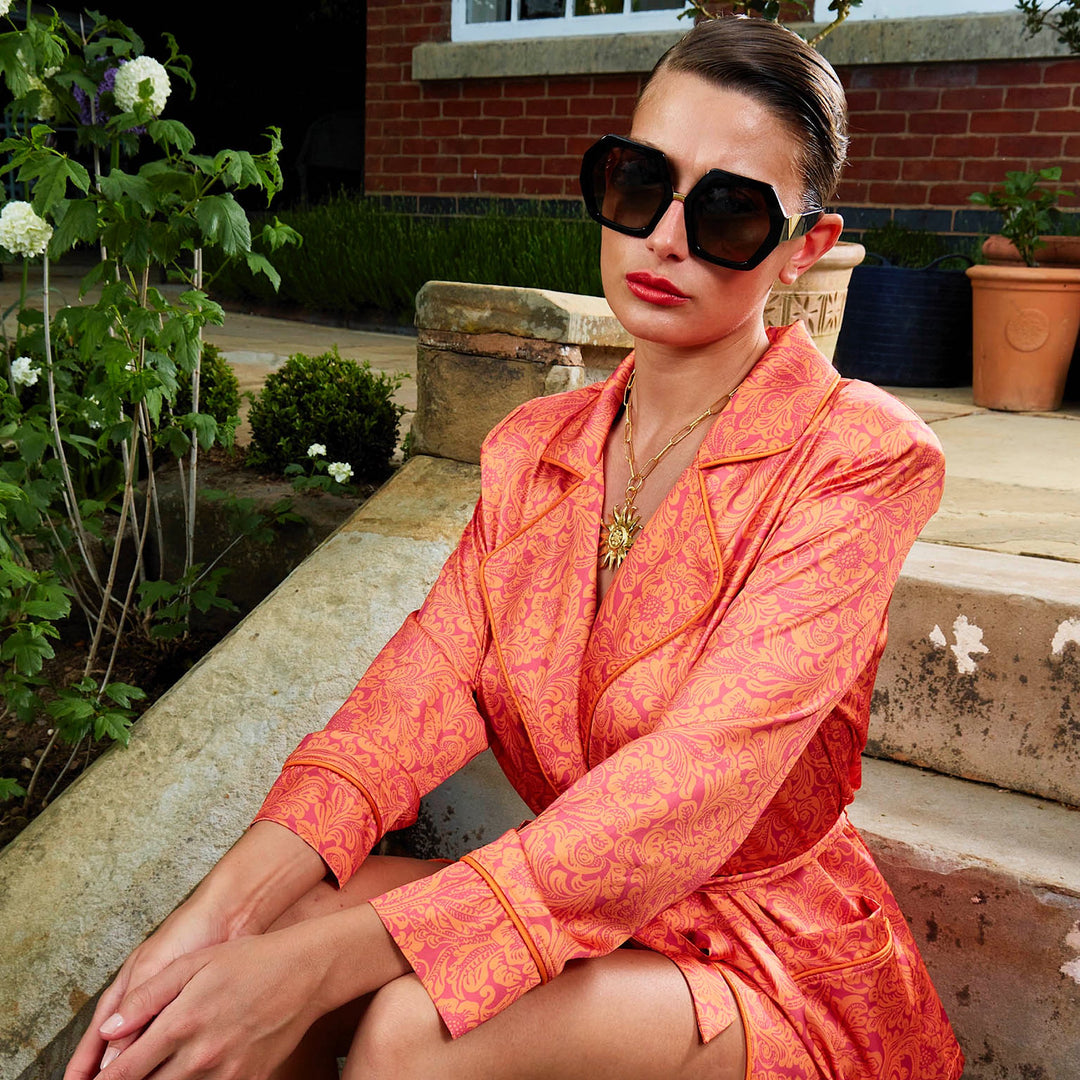 SILK MIX JACKET BURNT ORANGE – McHugh Lifestyle